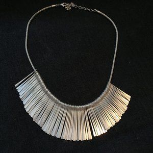 Stella & Dot Silver Fringe Necklace